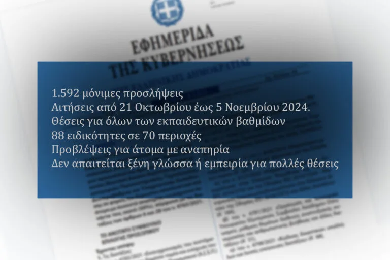 Προκήρυξη ΑΣΕΠ 6Κ/2024 για 1.592 Μόνιμες Προσλήψεις 4 Προκήρυξη a close up of a document